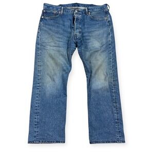 Levi's 501 Jeans Men's 38x28 Blue Premium Big E Straight Leg High Rise Relaxed